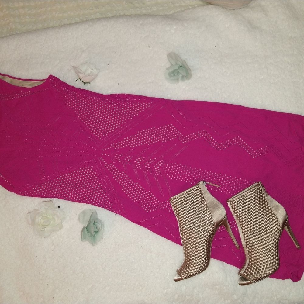 NY and Co Hot Pink Knit Dress